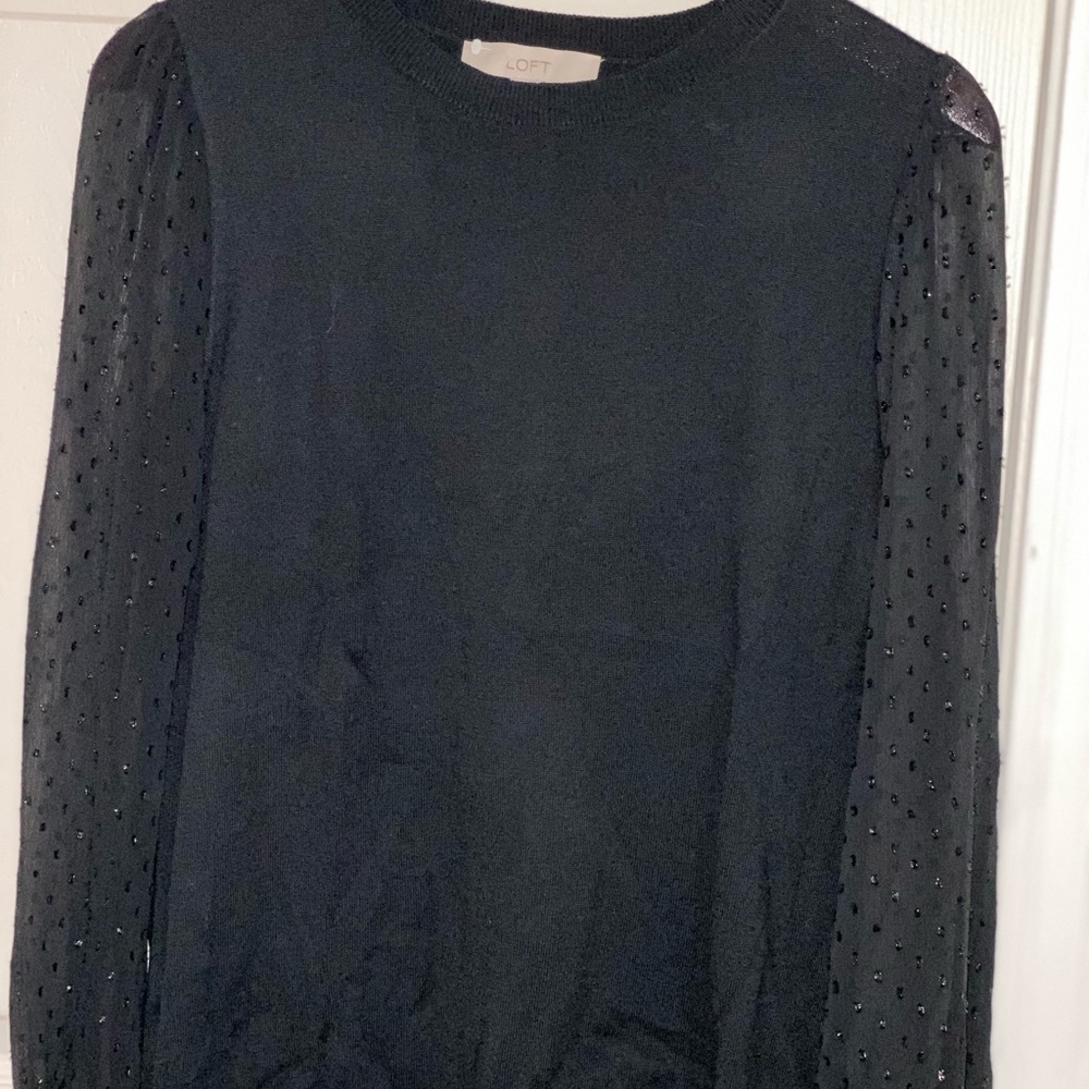 Loft Blouse with Sheer Sleeves